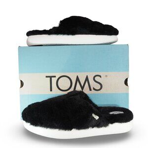 Toms‎ Alpargata Mallow Faux Fur Slip-on Mules Women's 8.5 Black 10017375